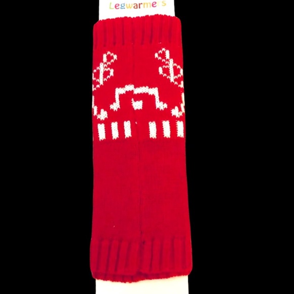 80’s red leg warmers with rabbit and music notes - Picture 2 of 2